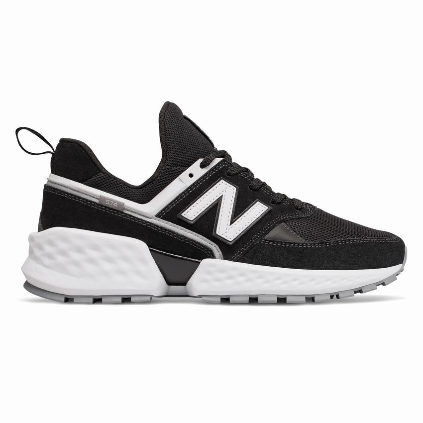 New Balance Casual Shoes Sale - 574 Sport Mens Black White Sneakers